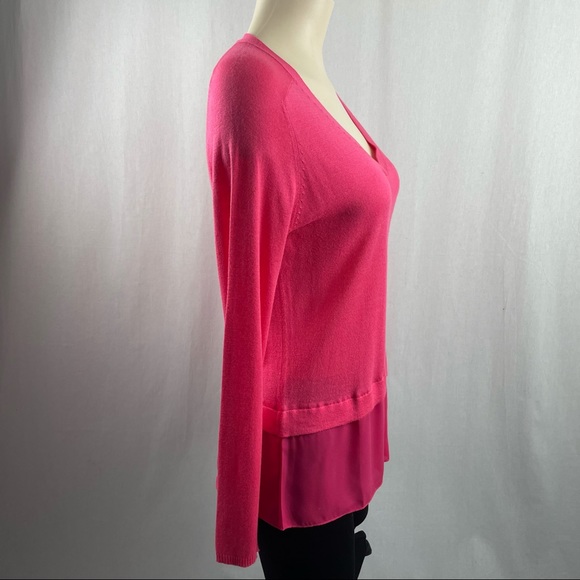 Hoss Introqia Pink V-Neck Sweater With Attached Underskirt S - Picture 4 of 7